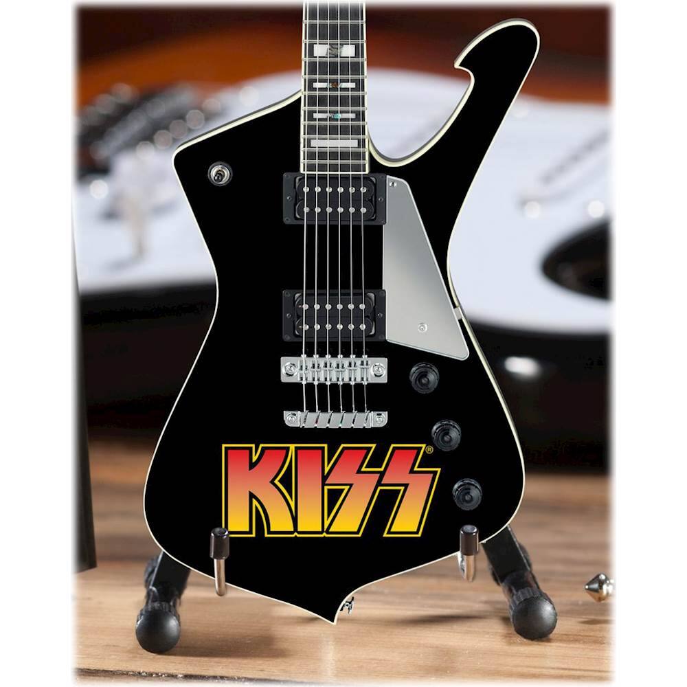 Alt View 11. Axe Heaven - KISS Logo Paul Stanley Iceman Miniature Guitar Replica - Multi.