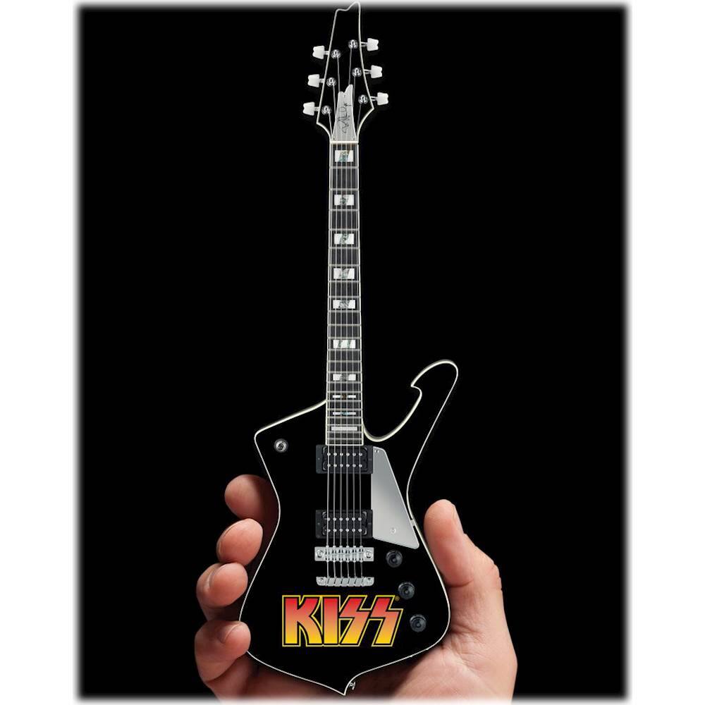 Alt View 12. Axe Heaven - KISS Logo Paul Stanley Iceman Miniature Guitar Replica - Multi.