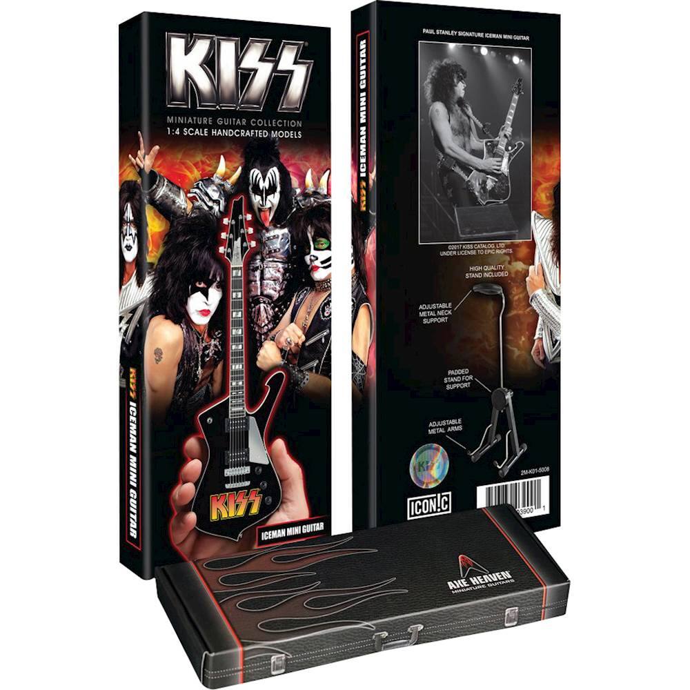 Alt View 14. Axe Heaven - KISS Logo Paul Stanley Iceman Miniature Guitar Replica - Multi.