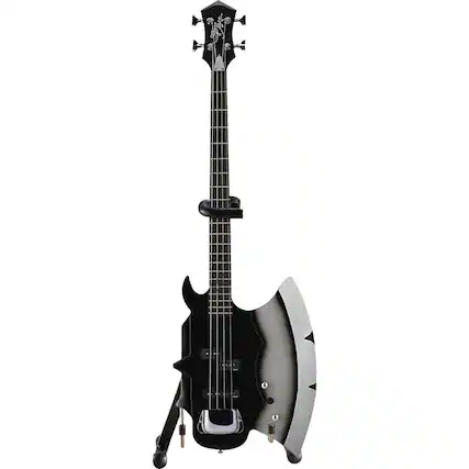 Front. Axe Heaven - KISS Gene Simmons Signature AXE Bass Miniature Guitar Replica - Multi.