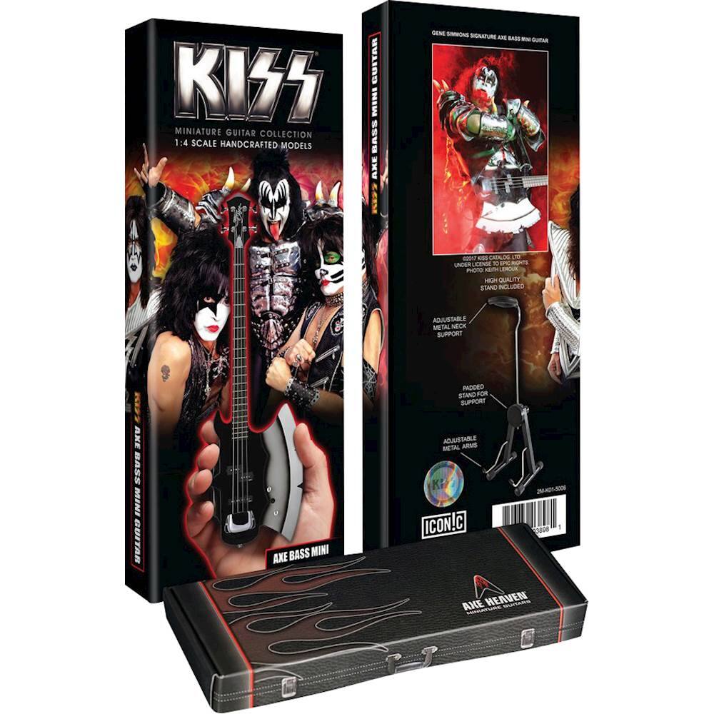 Alt View 14. Axe Heaven - KISS Gene Simmons Signature AXE Bass Miniature Guitar Replica - Multi.