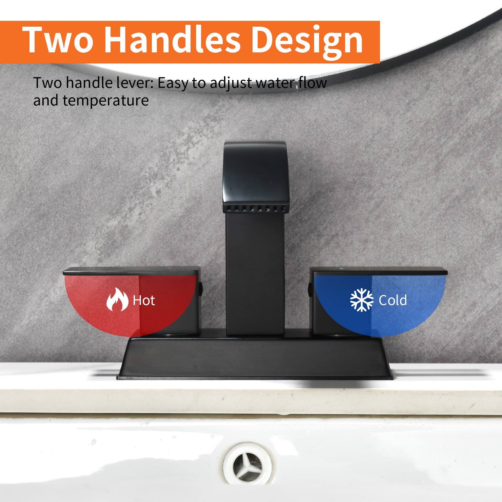 Two Handles Design

Two handle lever: Easy to adjust water flow and temperature

Hot

Cold