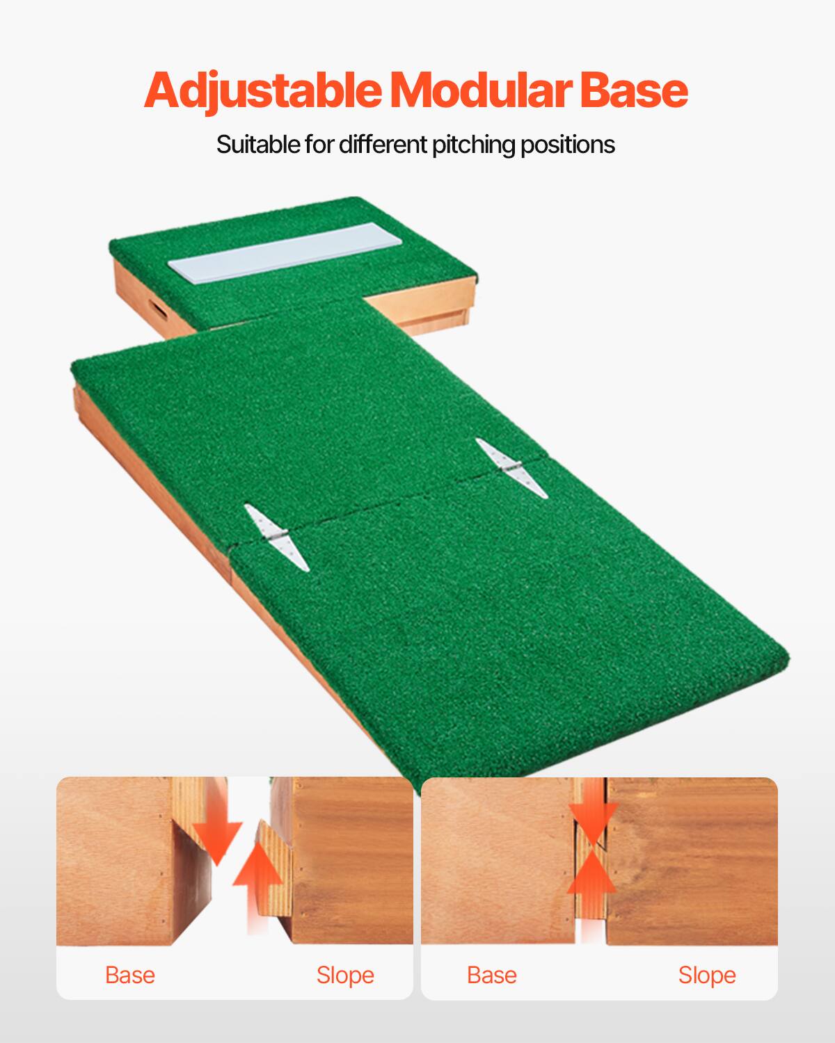 Adjustable Modular Base  
Suitable for different pitching positions  

Base Slope  
Base Slope