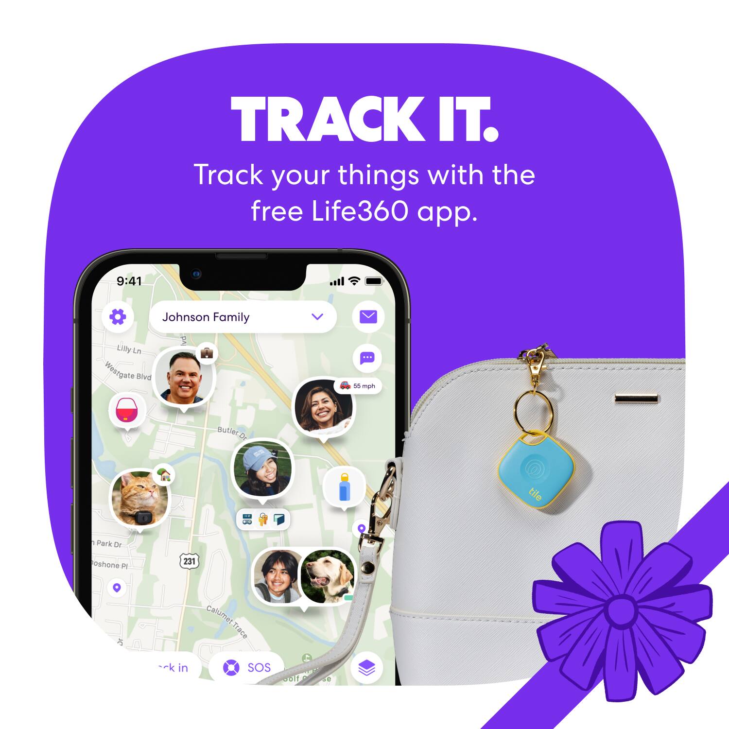 TRACK IT.  
Track your things with the free Life360 app.