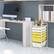 Alt View 6. Costway - 6 Drawer Rolling Storage Cart Scrapbook Paper Office School Organizer - Beige + Yellow.
