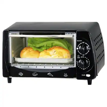 Angle. Brentwood - TS-345B Toaster Oven and Broiler - Black.