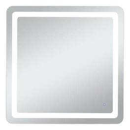 Elegant Decor - Genesis 36in x 36in soft edge LED mirror - Glossy White