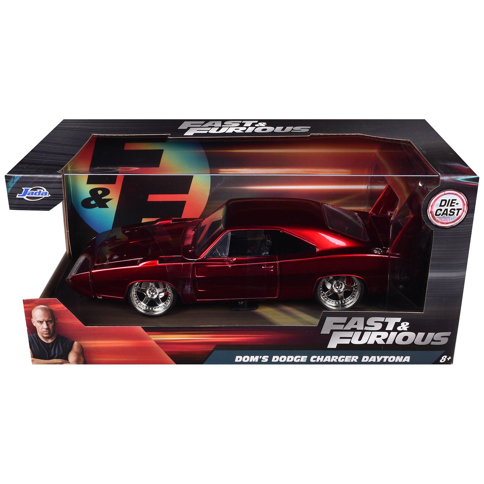 CASTS FURIOUS Jada & DIE-CAST FAST & FURIOUS DOM'S DODGE CHARGER DAYTONA 8+