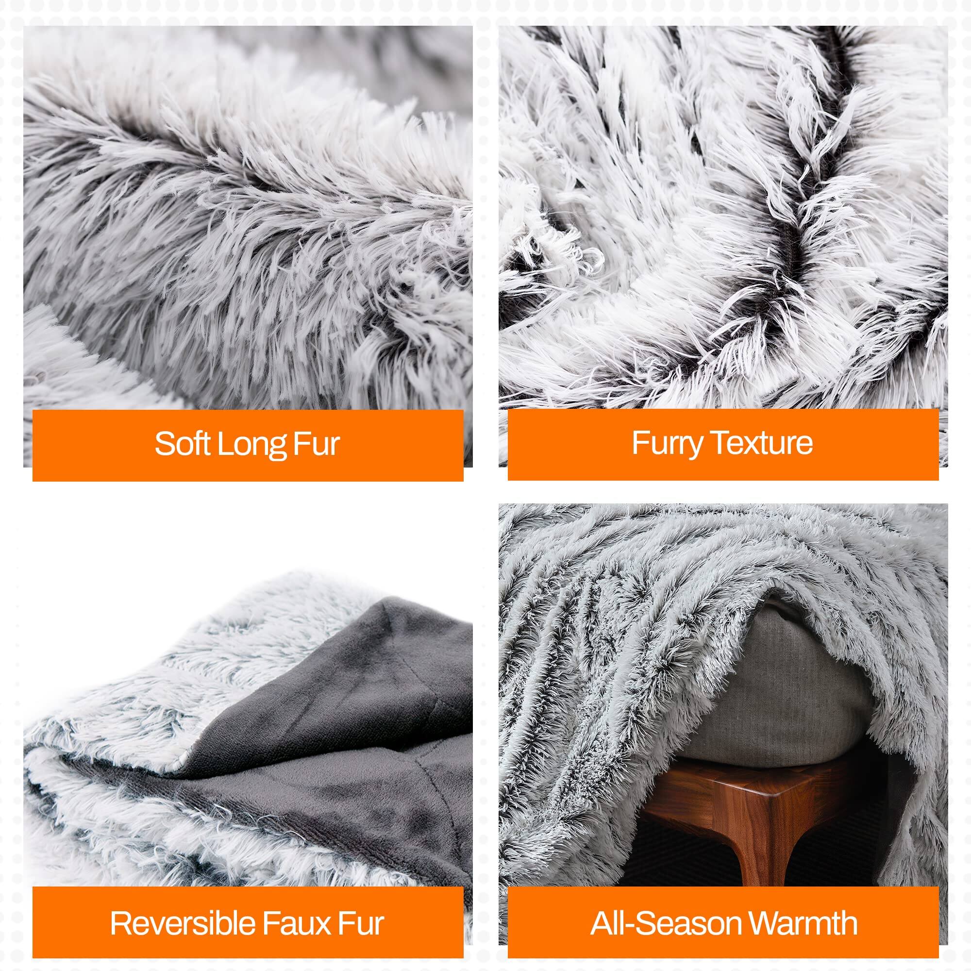 - Soft Long Fur
- Furry Texture
- Reversible Faux Fur
- All-Season Warmth