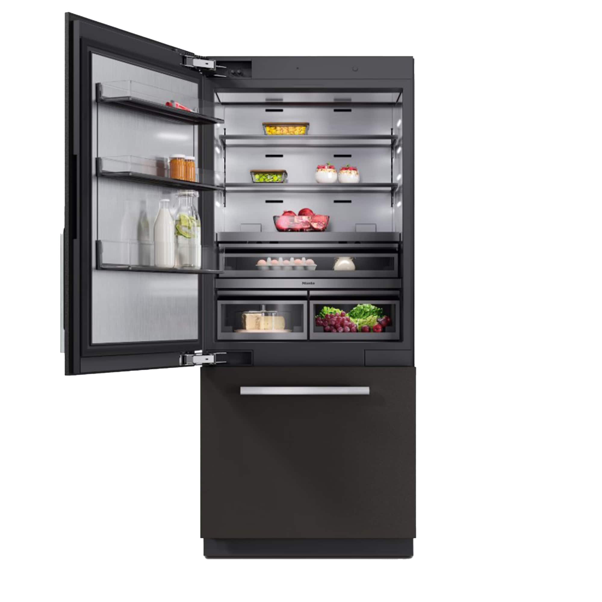 Front. Miele - KFMC 3642 L  36" 20.2 Cubic Feet Bottom Mount MasterCool Fridge-Freezer - Panel Ready.