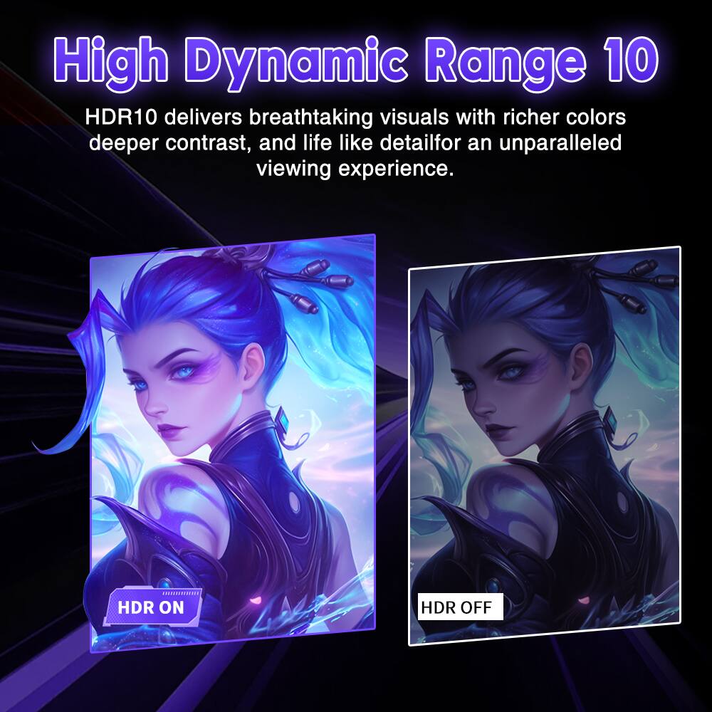 Back. Viewedge - Viewedge 24 Inch Gaming Monitor FHD 240hz, VA 1ms 1080p 110% sRGB, HDMI & DP Port, Support Wall Mount - Black.