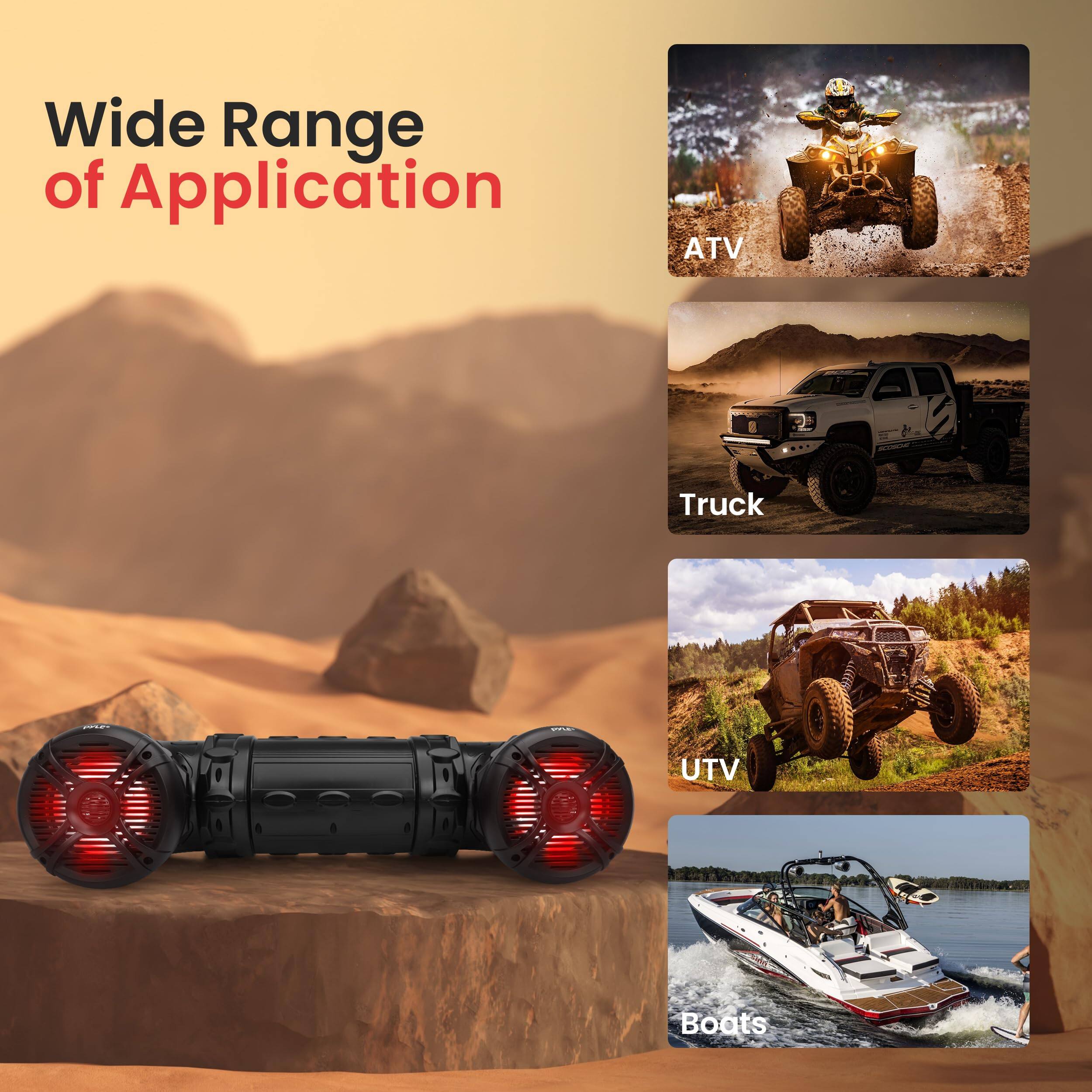 Wide Range of Application

ATV  
Truck  
UTV  
Boats