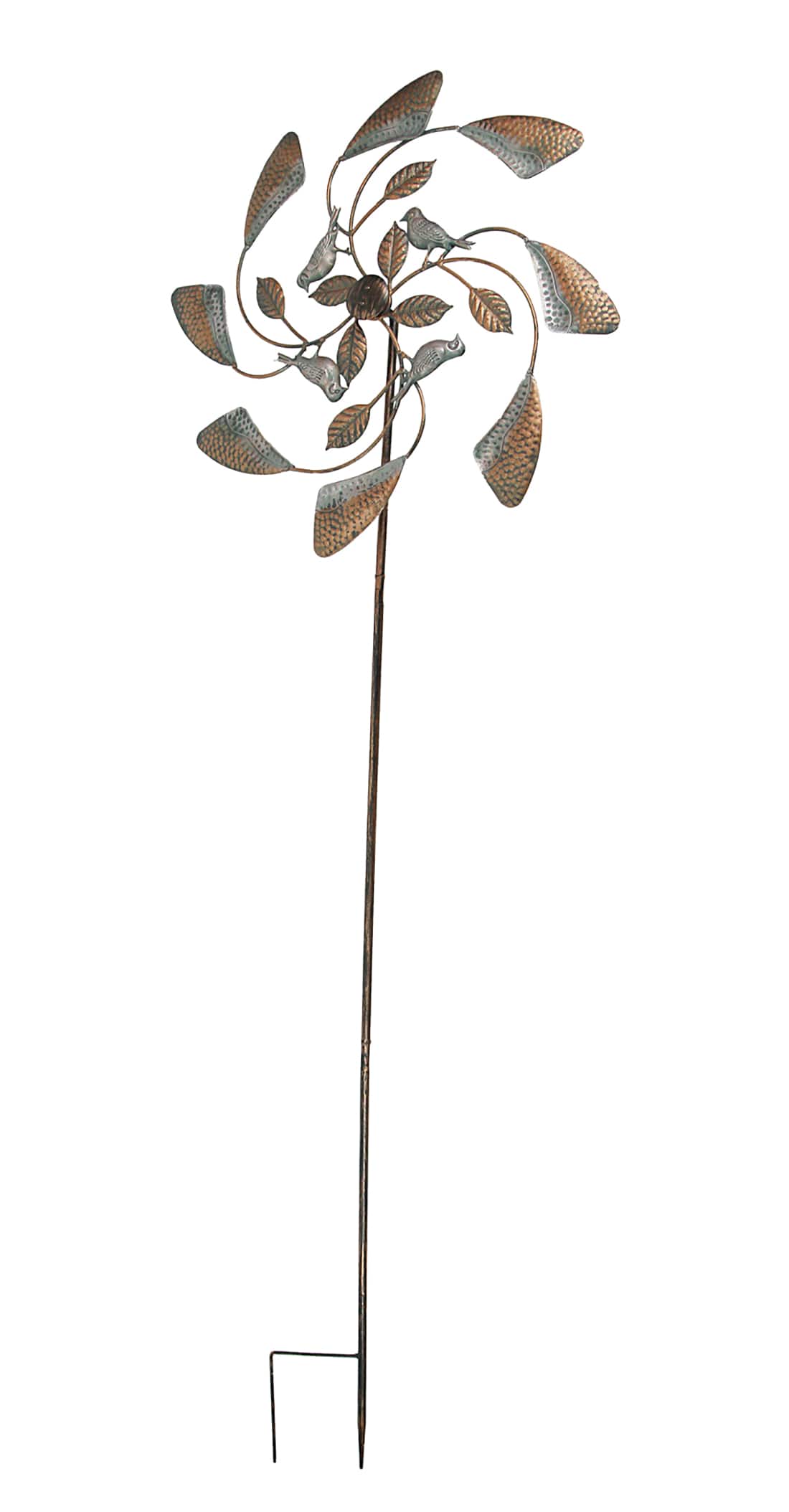 Things2Die4 - Two Tone Copper and Silver Kinetic Wind Spinner Garden Stake Bird or Dragonfly - Bronze price history on PriceWatchPro