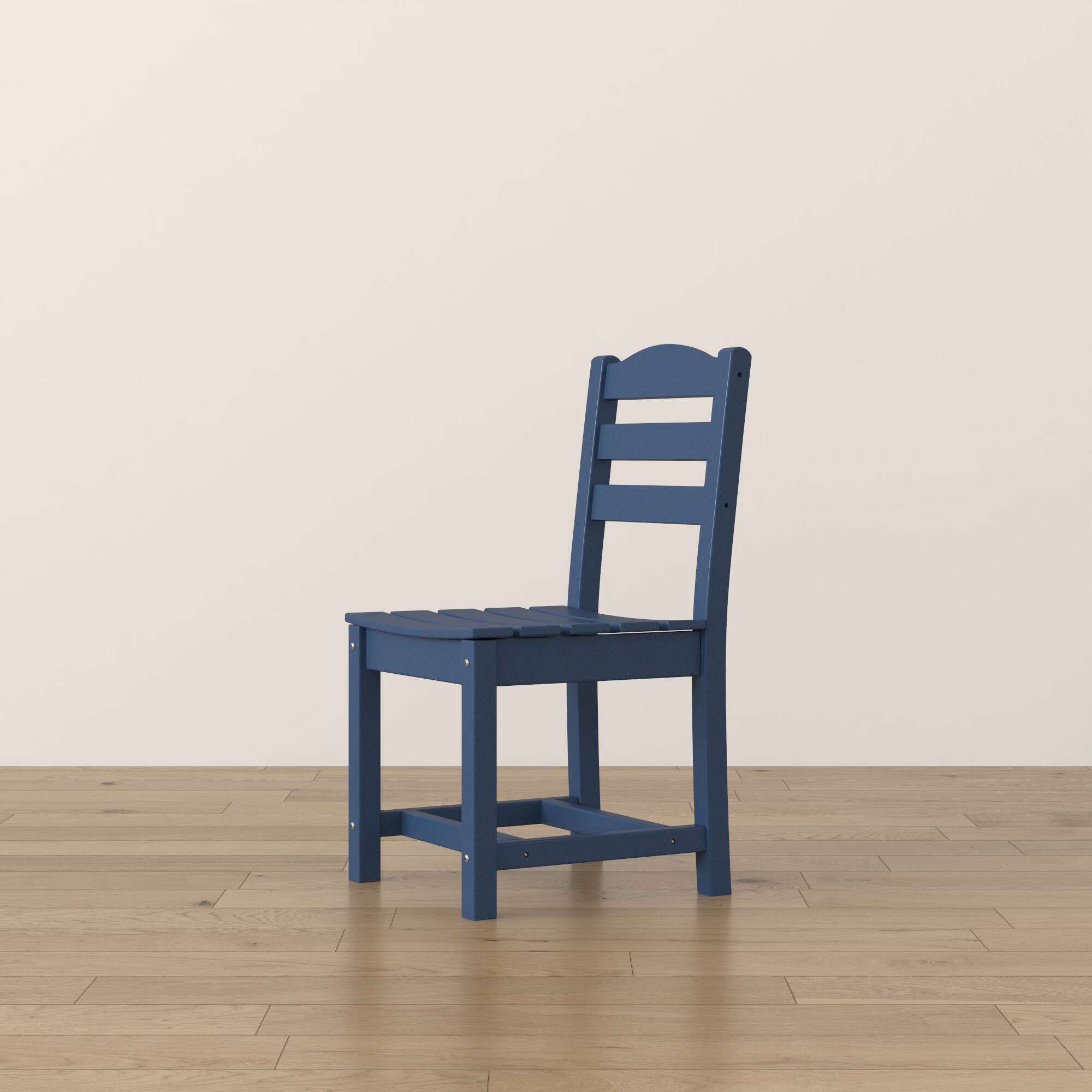 Alt View 7. Famapy - Pairs of HDPE Outdoor Armless Dining Chair - 4 Colors Weatherproof Patio Chair for Garden, Poolside 330LBS Capacity - Navy blue.