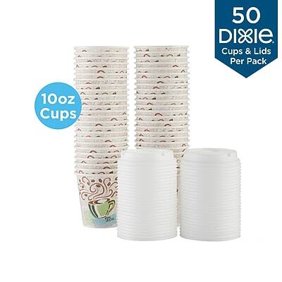 50 Dixie Cups & Lids Per Pack  
10oz Cups