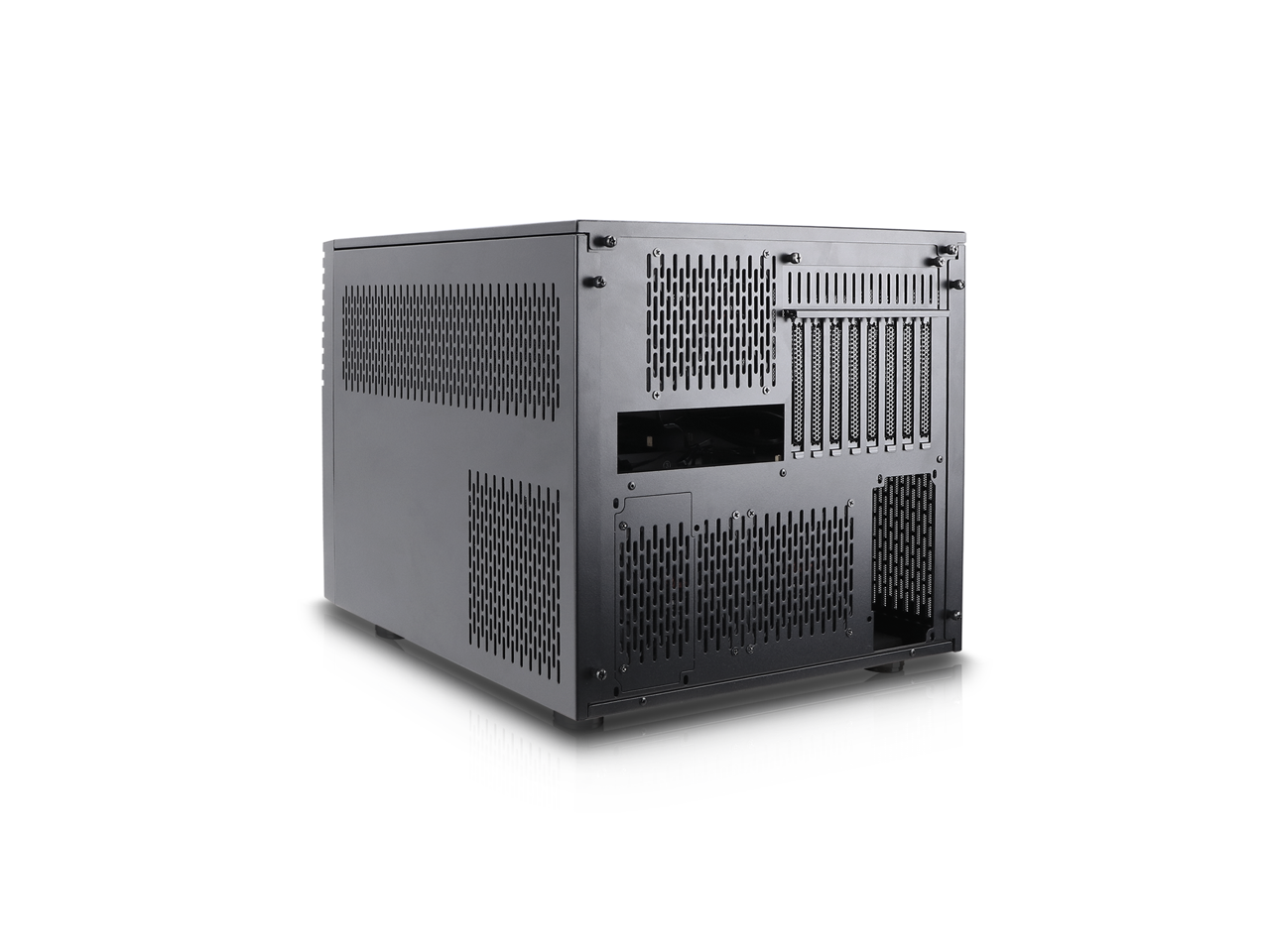 Alt View 6. Rosewill - Rosewill HEARTH NAS Chassis | 6x3.5"/6x2.5" Hot Swap | E-ATX | 5x120mm PWM Fans | USB 3.2 Type-C | Home Server - Black.