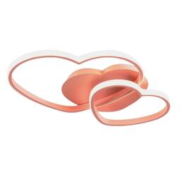 Home Collection - LED Acrylic Heart-Shaped Ceiling Light Fixture Dimmable Modern Pink Chandelier with Remote Control