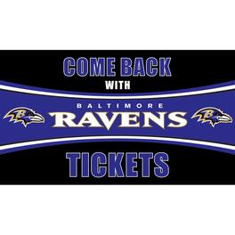 Evergreen Enterprises - Baltimore Ravens 28" x 16" Come Back With Tickets Door Mat - Multicolor