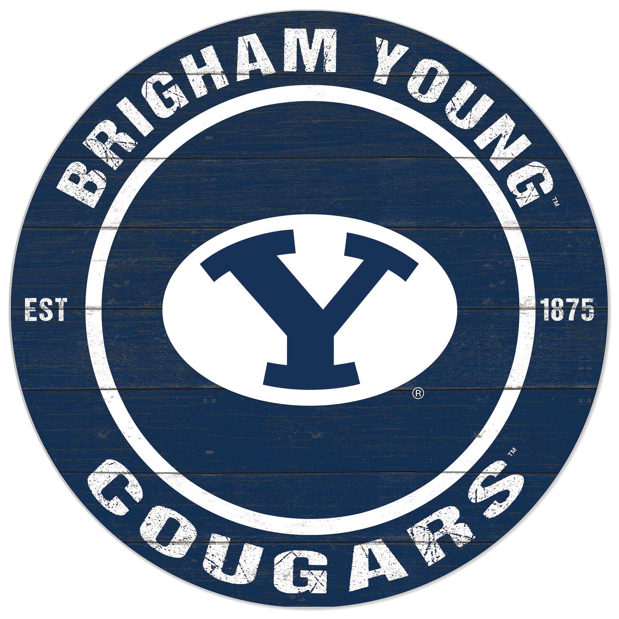 BYU Cougars 20'' x 20'' Indoor/Outdoor Circle Sign