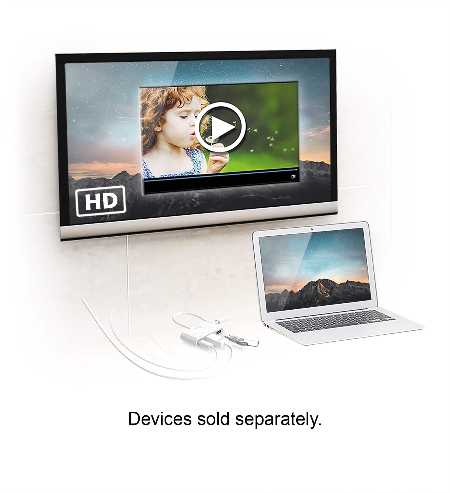 Alt View 16. j5create - USB-C to HDMI & USB 3.0 with Power Delivery - White.