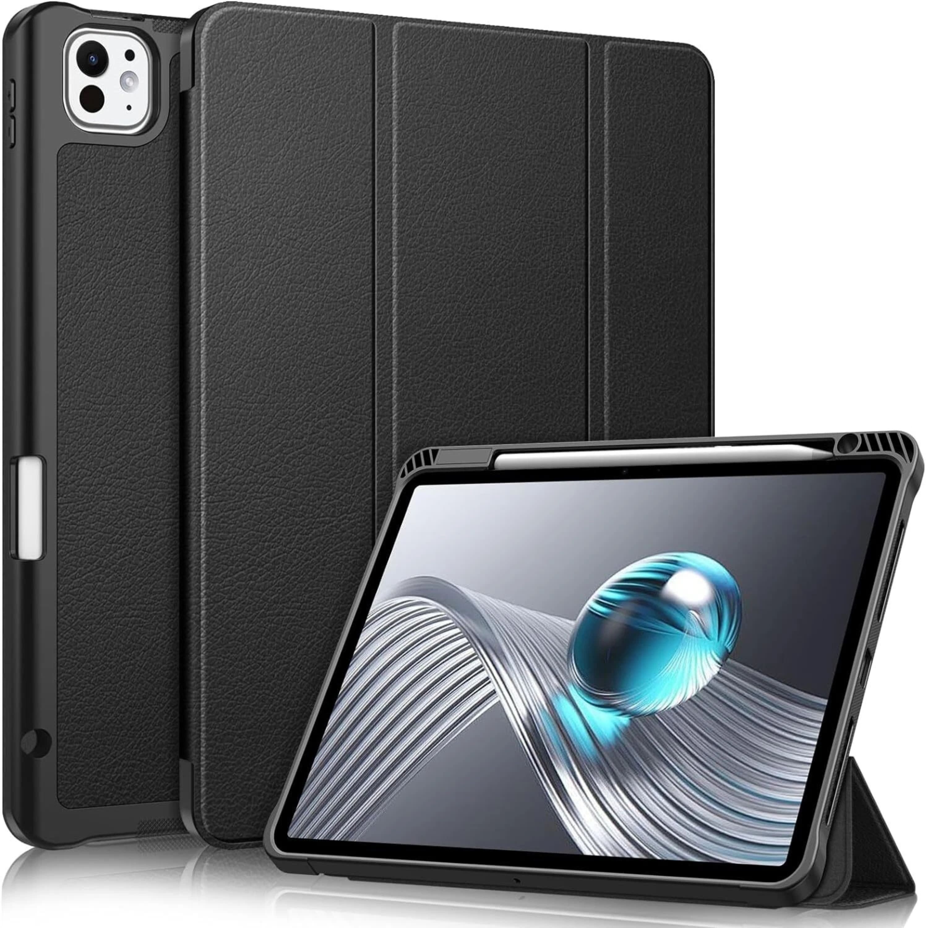 Kitcheniva - Lightweight Slim Case For iPad Pro 11 Inch M4 2024 Flexible TPU Cover - Black