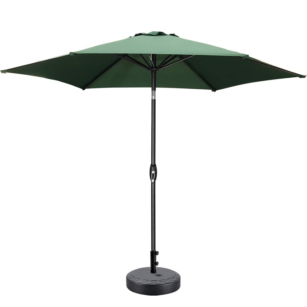 Ainfox - 9ft Patio Umbrella With Argyle umbrella base - Green