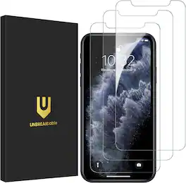UNBREAKcable - 3-Pack Screen Protector Tempered Glass for iPhone 11 Pro Max/XS Max - Clear