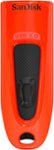 Front. SanDisk - Ultra 32GB USB 3.0 Flash Drive - Red.