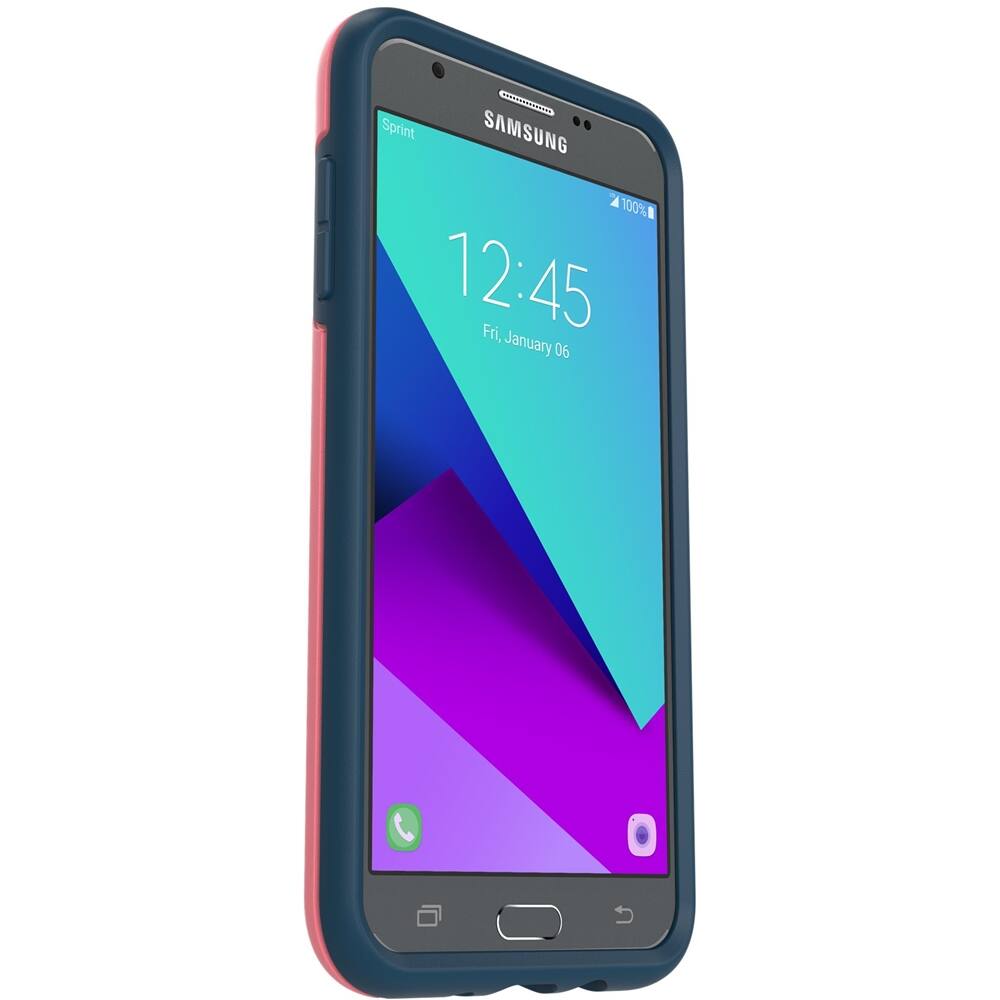 Left. OtterBox - Symmetry Series Case for Samsung Galaxy J7 (2017) - Saltwater taffy.