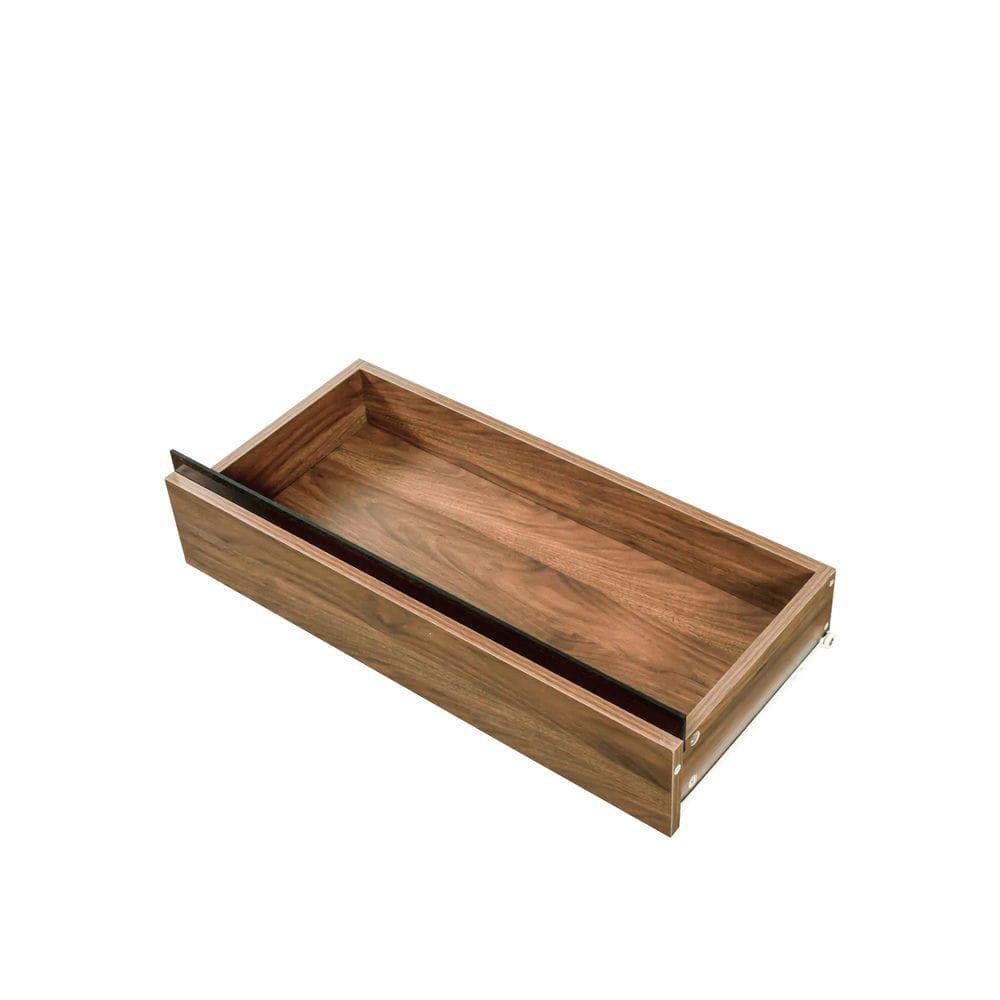 Alt View 1. Kadyn - 2-Drawer Wooden Stackable Storage Drawers, Small Food Pantry Cabinet, Underbed Drawer for Bedroom, Brown - Brown.