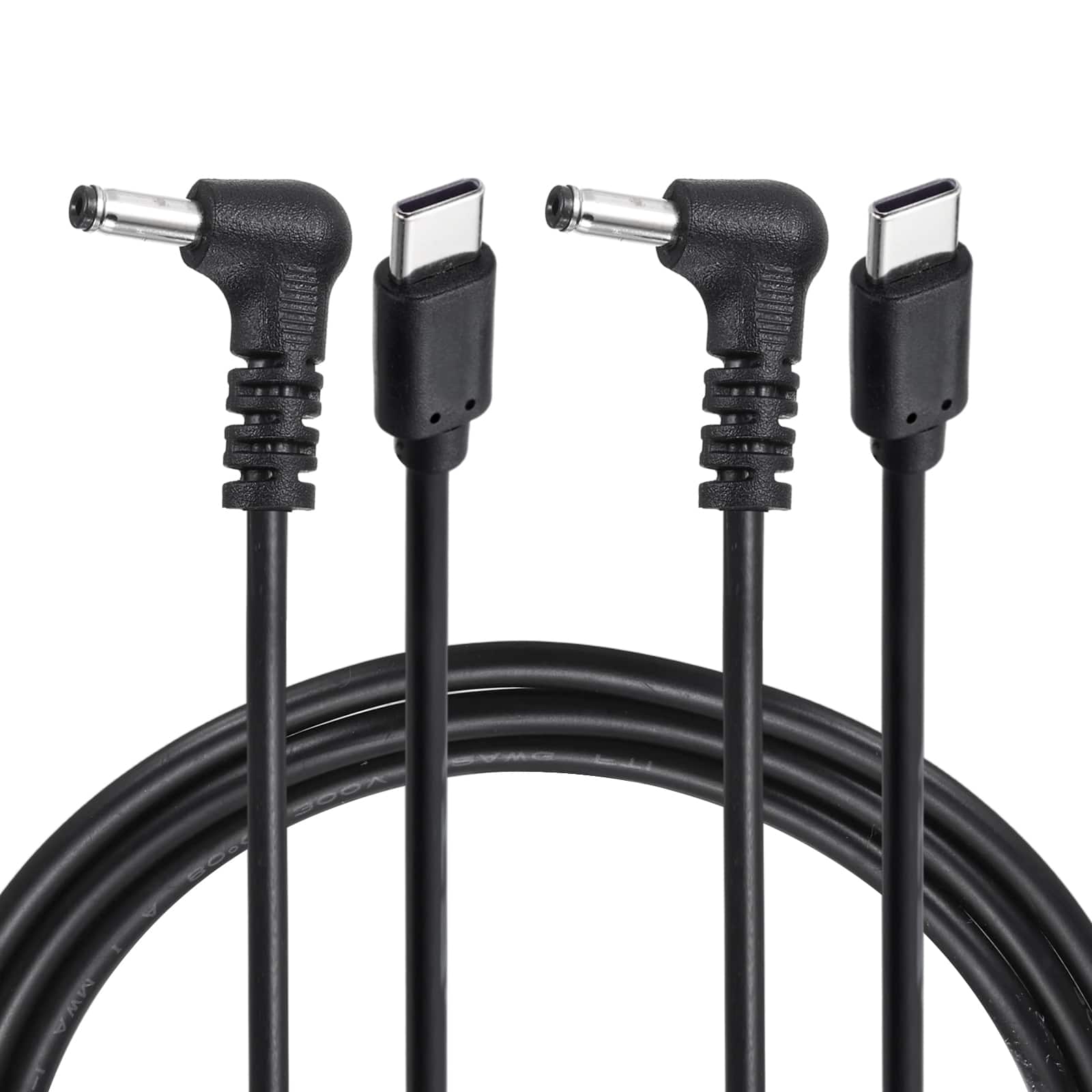 Unique Bargains - USB C to DC Power Cable, 12V 3A 36W, 3.5x1.35mm, PD Trigger for Laptop/Monitor/Security Camera, 2pcs - Black