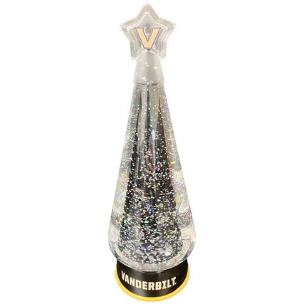 Front. Santa's Workshop - Vanderbilt Commodores 12" Tree Globe - Black.