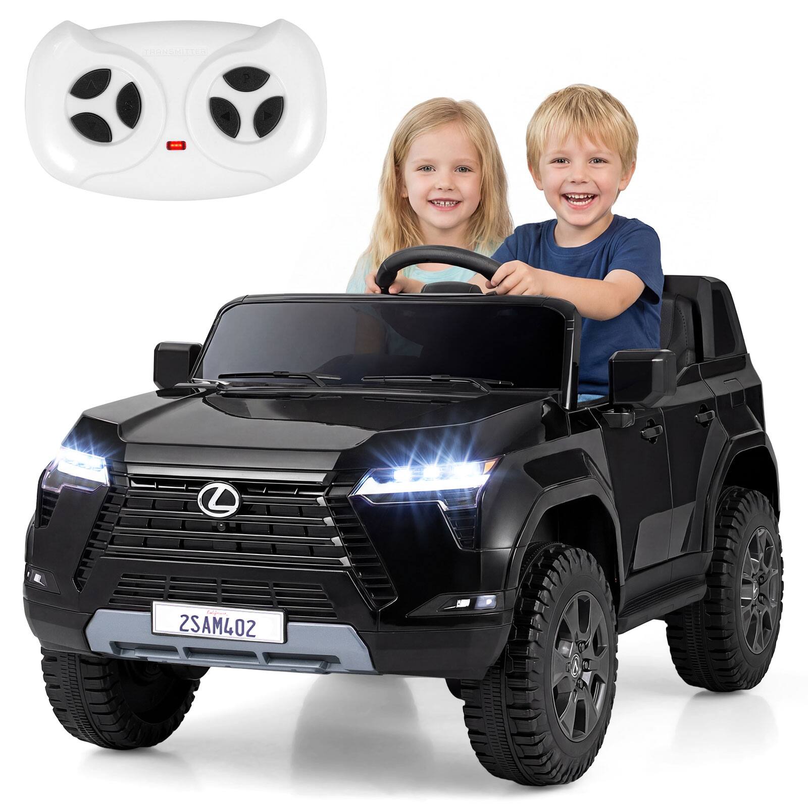 Alt View 9. Costway - Costway Ride on Car for Kids, 24V 4WD Licensed LEXUS GX550 Electric Vehicle with Remote - Black.