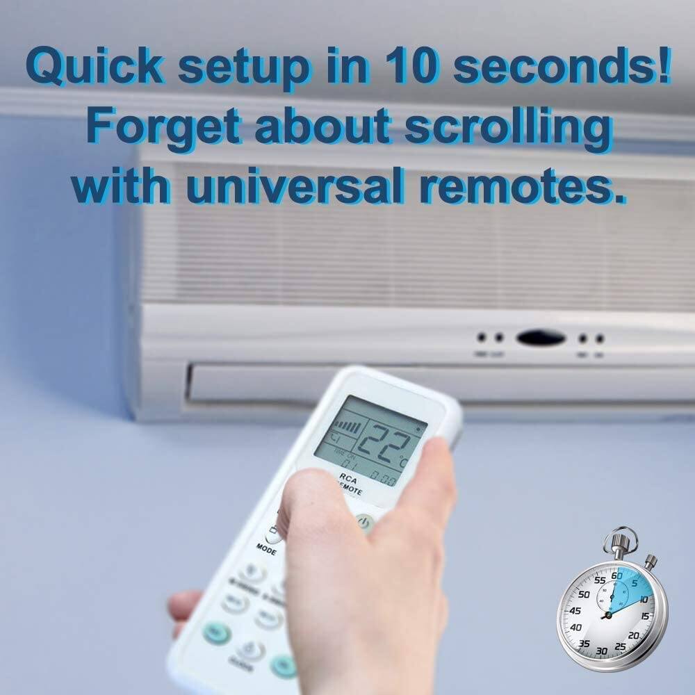 Quick setup in 10 seconds! Forget about scrolling with universal remotes.