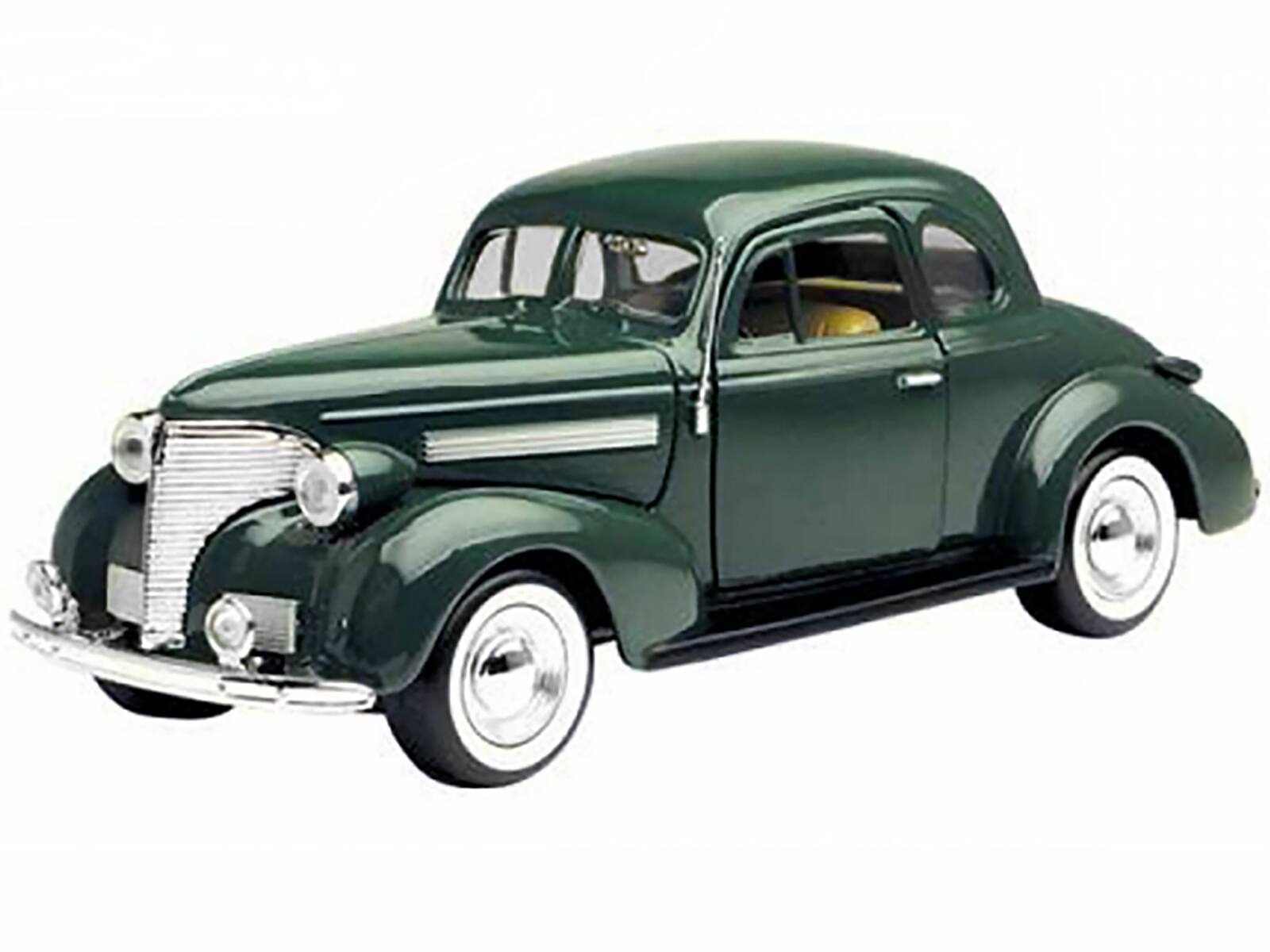 Alt View 1. Motormax - 1939 Chevrolet Coupe Green 1/24 Diecast Model Car by Motormax.