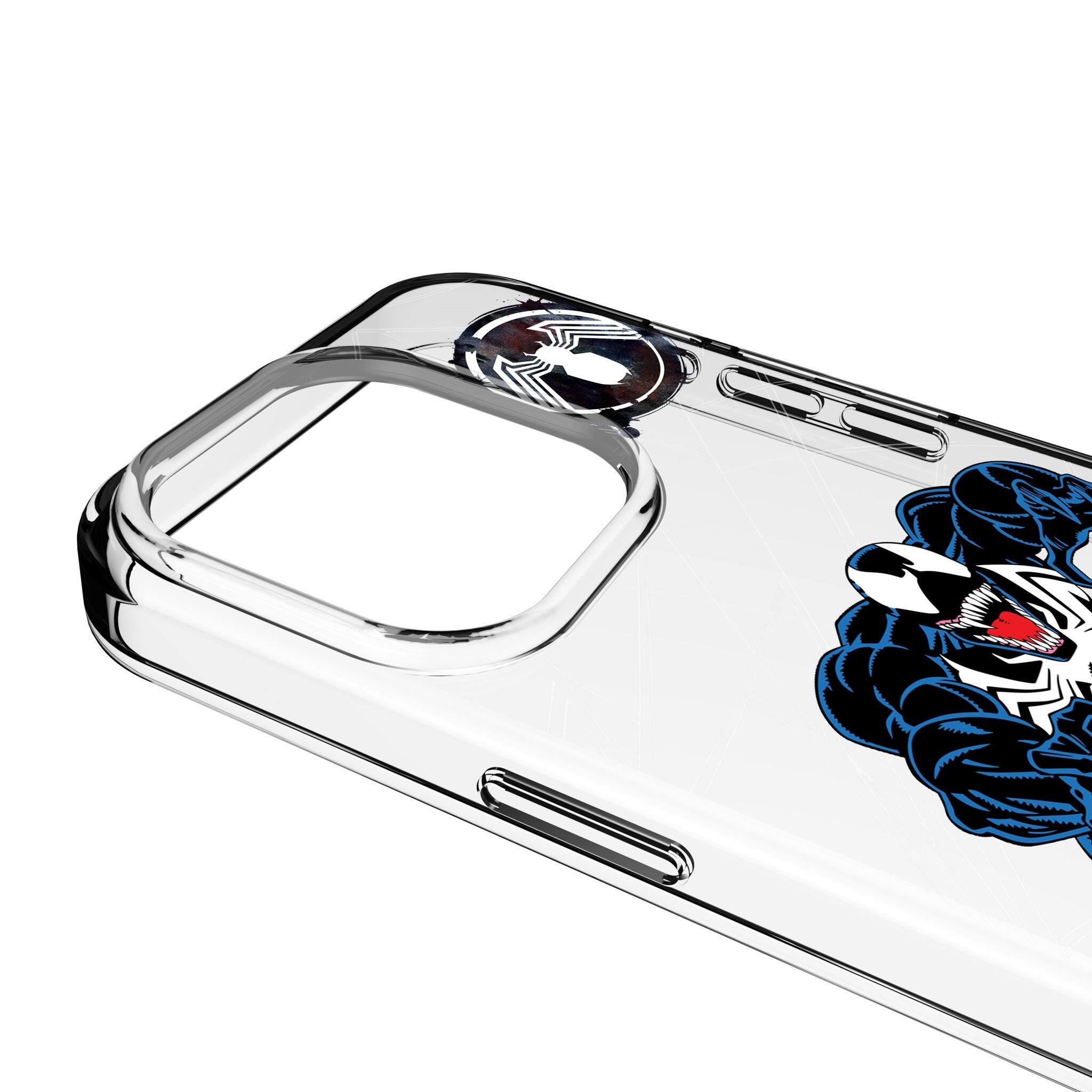 Left. Keyscaper - Marvel MechLine Clear Phone Case - Apple iPhone 15 Pro Max - Venom.