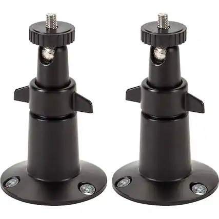Front. Wasserstein - Adjustable Indoor/Outdoor Wall Mount for Most Arlo Security Cameras (2-Pack) - Black.