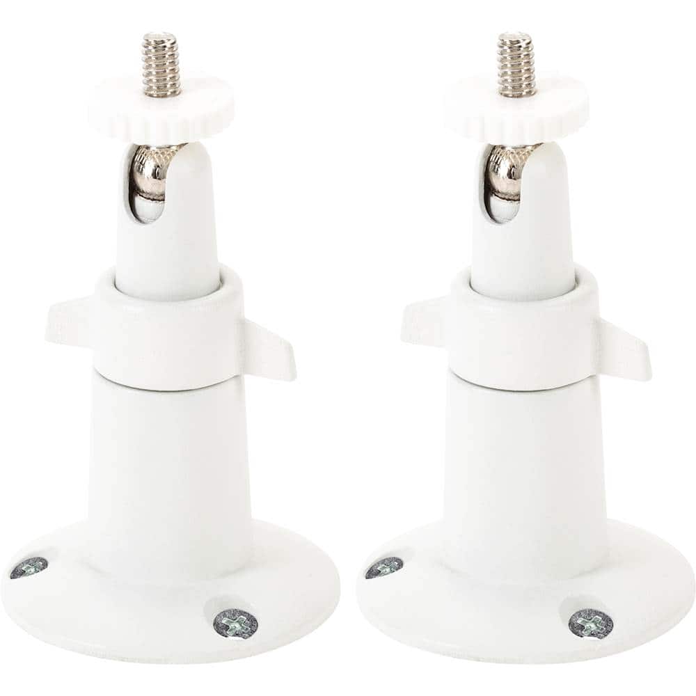 Front. Wasserstein - Adjustable Indoor/Outdoor Wall Mount for Most Arlo Security Cameras (2-Pack) - White.
