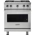 Viking - 30 in. Wide 4 Burner Professional 5 Series 4.0 Cu. Ft. Freestanding Gas Convection Range - Stainless Steel