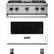Front. Viking - 4.0 Cu. Ft. Freestanding Gas Convection Range - White.