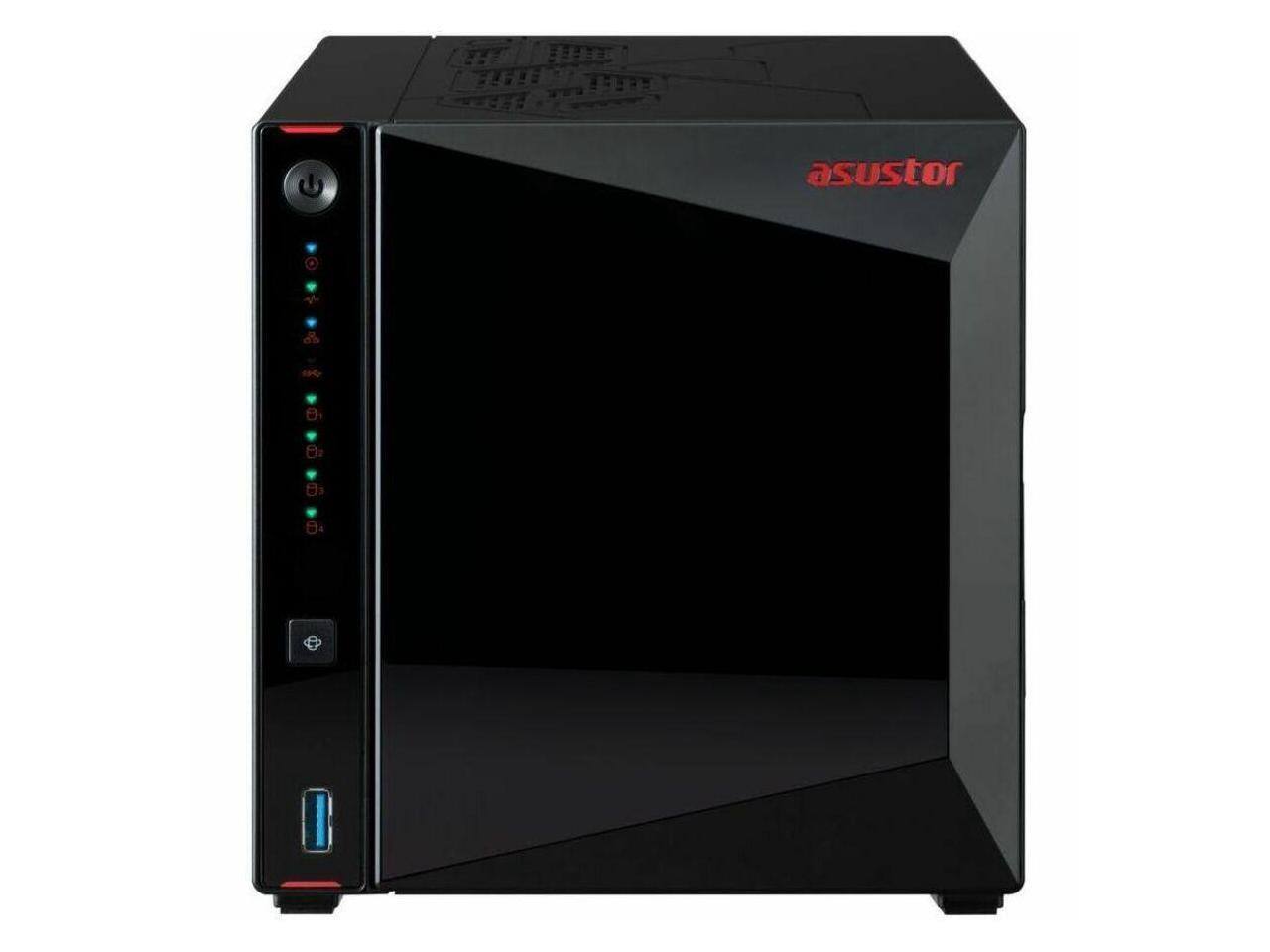 Alt View 6. Asustor - Asustor Nimbustor 4 Gen2 AS5404T 4-Bay NAS, 2.0GHz CPU, 2.5GbE, 4GB DDR4, 4 M.2 Slots (Diskless) - Unknown.