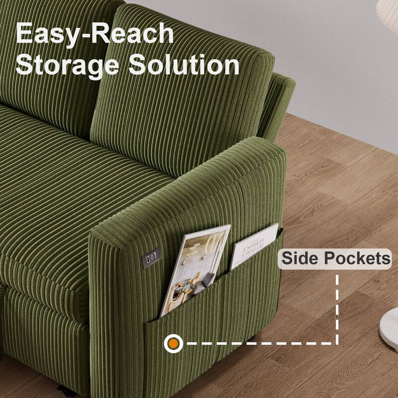 Easy-Reach Storage Solution  
Side Pockets