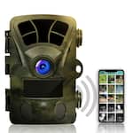 Rexing - H2 4K Wi-Fi Trail Camera with Ultra Night Vision for Hunting Games and Wildlife Monitoring - Green