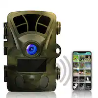 Rexing - H2 4K Wi-Fi Trail Camera with Ultra Night Vision for Hunting Games and Wildlife Monitoring - Green - Front_Zoom