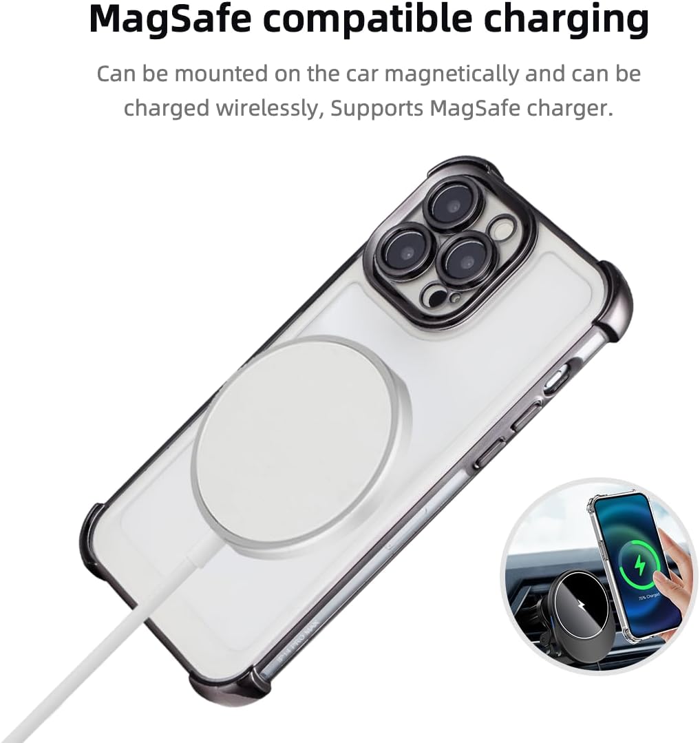 MagSafe compatible charging, can be mounted on the car magnetically and can be charged wirelessly, supports MagSafe charger. 4w