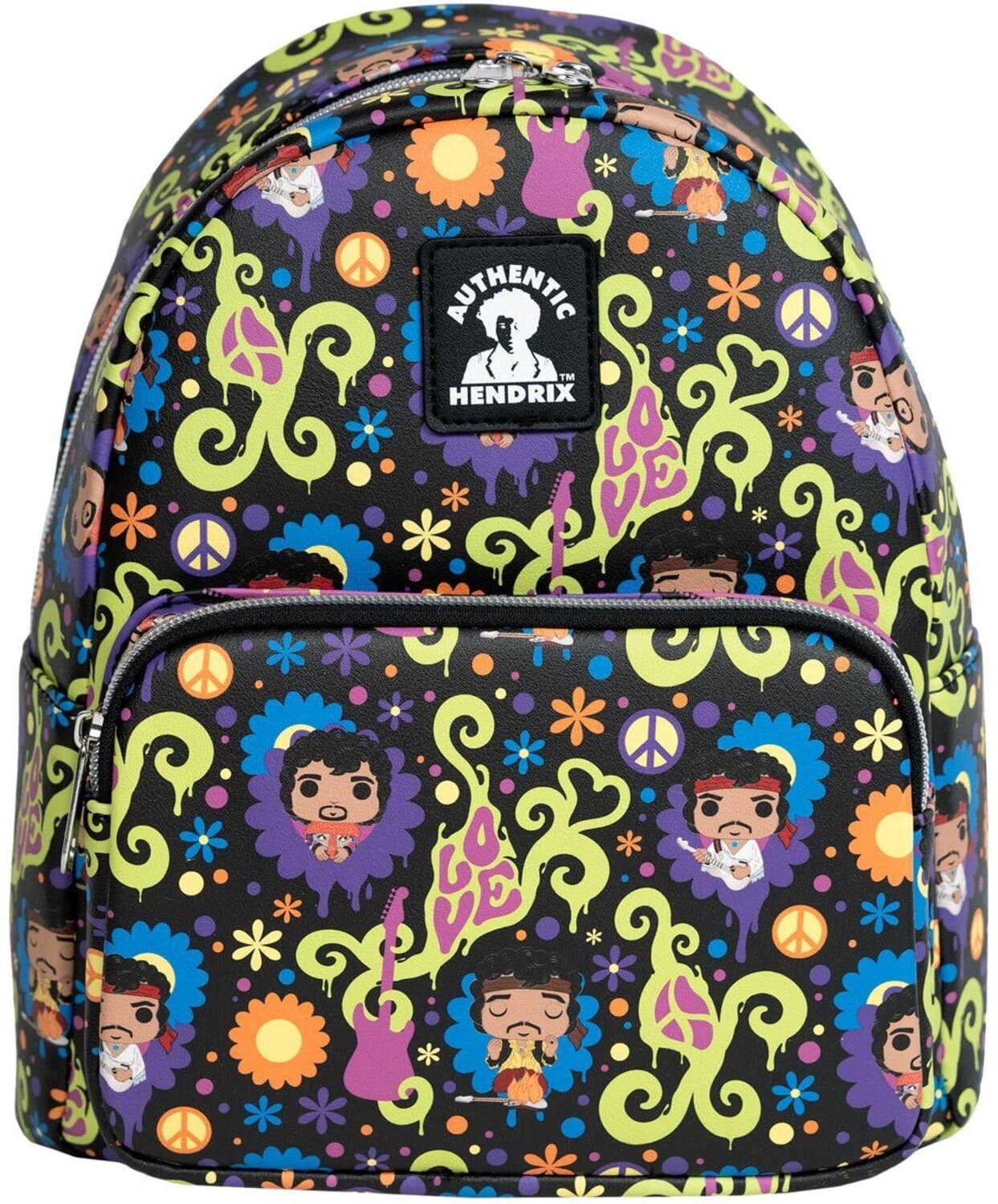 Jimi Hendrix - FUNKO POP! MINI BACKPACK: JIMI HENDRIX - LOVE & FLOWERS AOP - APPAREL - Multicolor