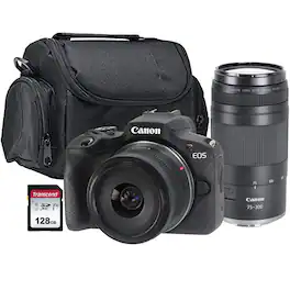 Canon - EOS R100 Camera with RF-S 18-45mm IS STM Lens and RF 75-300mm Lens Bundle