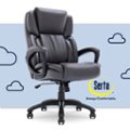 Front Zoom. Serta - Garret Bonded Leather Executive Office Chair with Premium Cushioning - Space Gray.