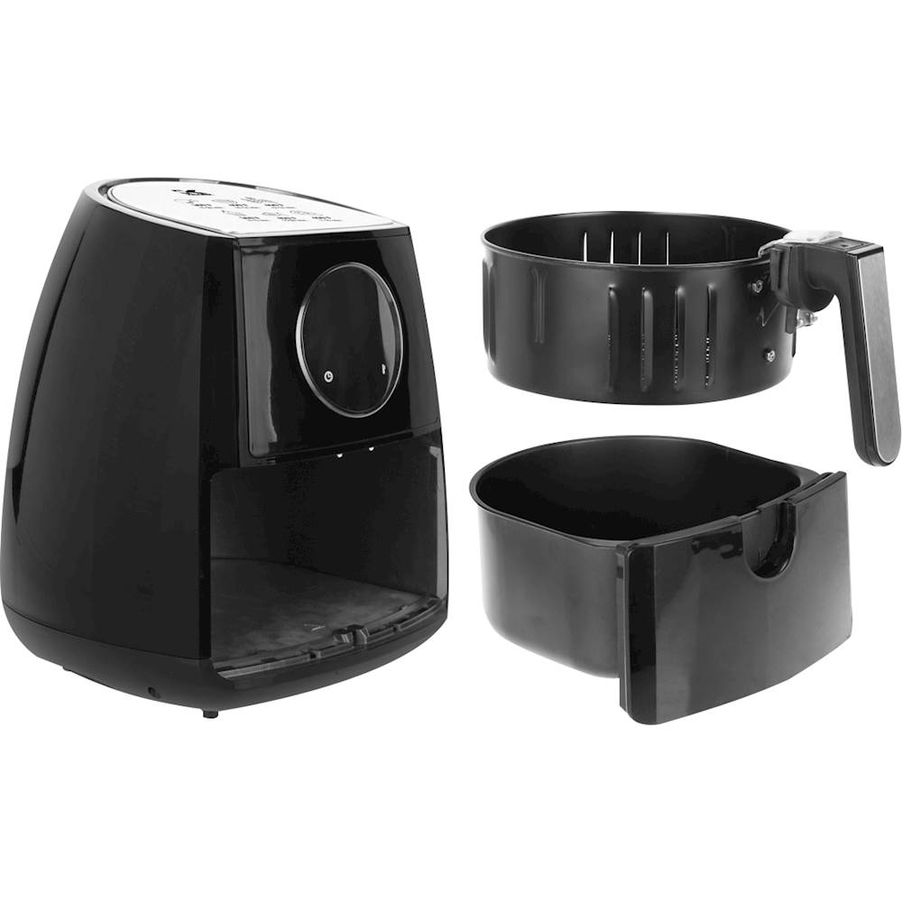  Kalorik FT 45418 BK 2-in-1 Digital Air and Deep Fryer, Black,  LED Display Features Easy-to-use Digital Controls with 8 Cooking Presets,  3-Quart Basket Yields 3 to 4 Servings, Detachable Power Cord 