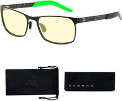 GUNNAR - FPS Razer Edition Gaming Glasses with Blue Light Reduction, Amber Lenses - Onyx - Front_Zoom